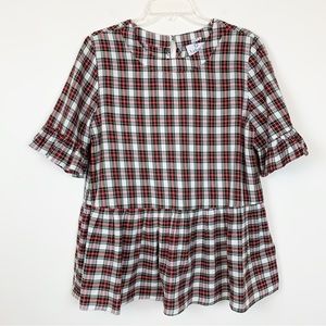 La Roque Betty Tartan Plaid Top